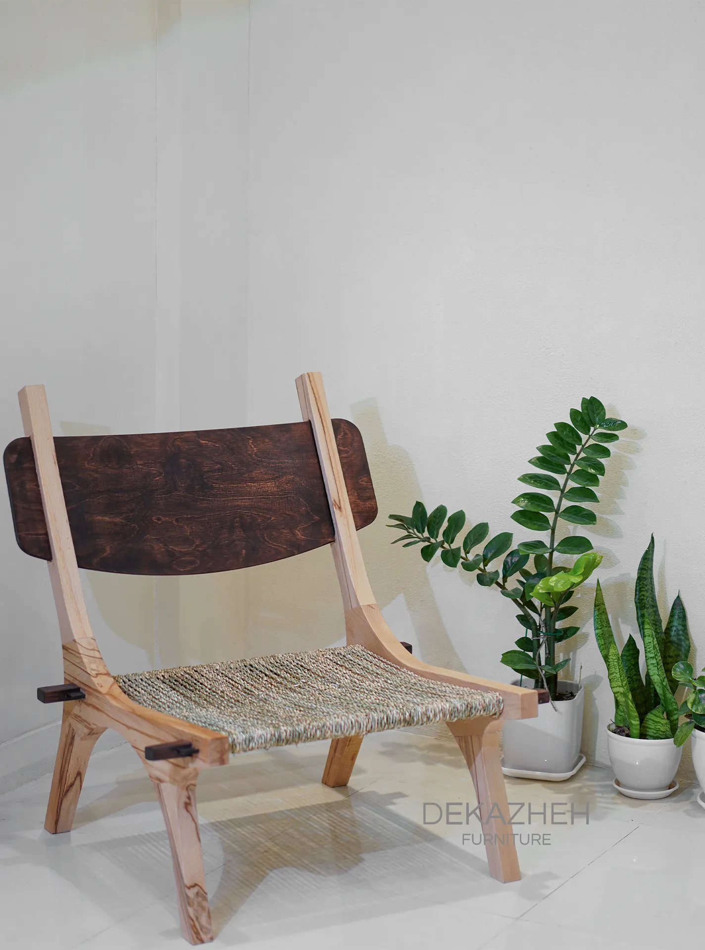 صندلی چوبی دکاژه مدل فسیل