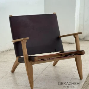 صندلی چرم سیاه